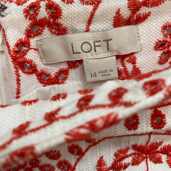 LOFT Orange Hand Made Mini Skirt - Picture 2 of 4